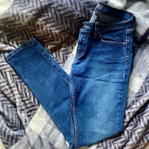 Levis 524 Skinny Jeans Womens 29 Low Rise Stretch Dark Denim